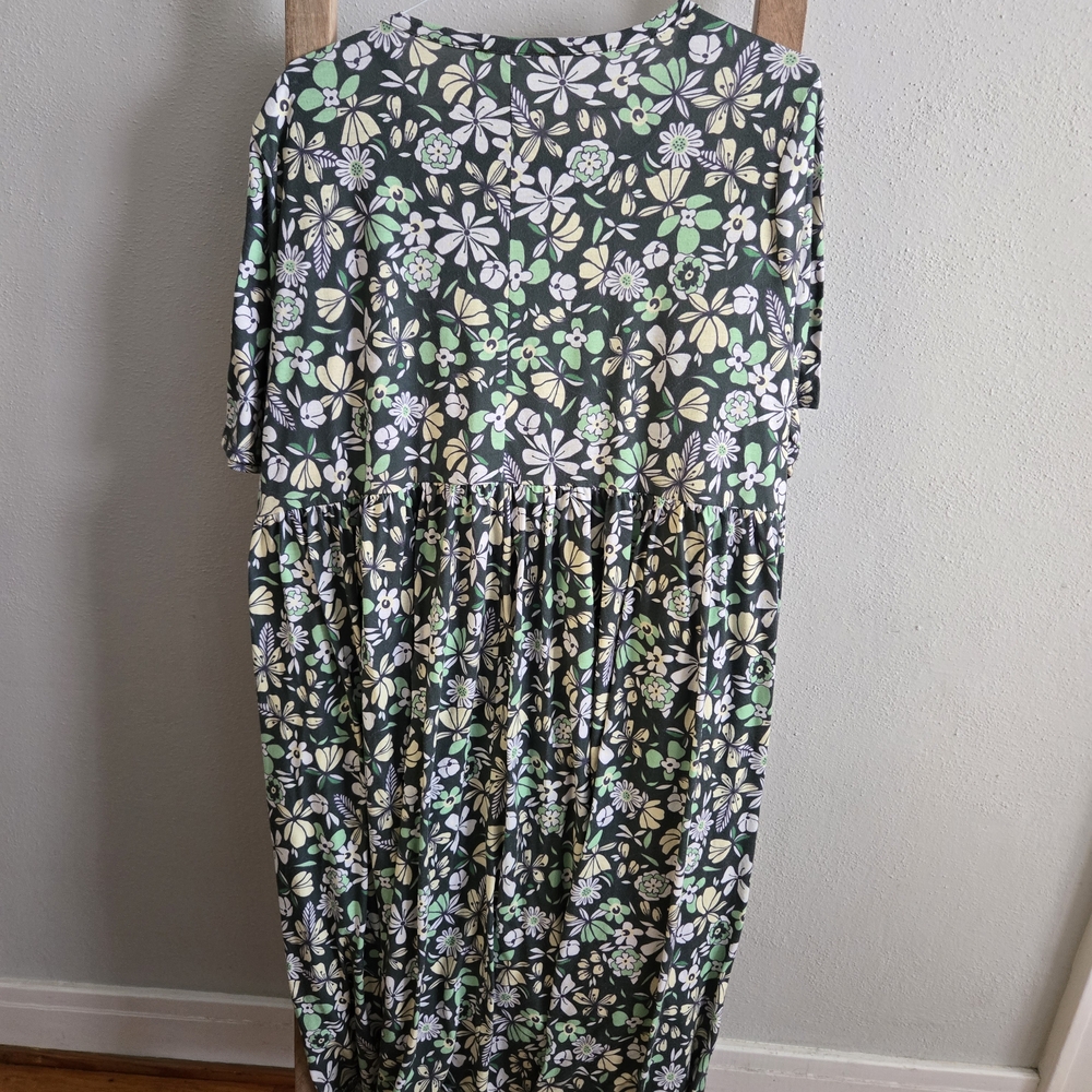 Yours T-Shirt Floral Patterned Midi Dress Plus Size